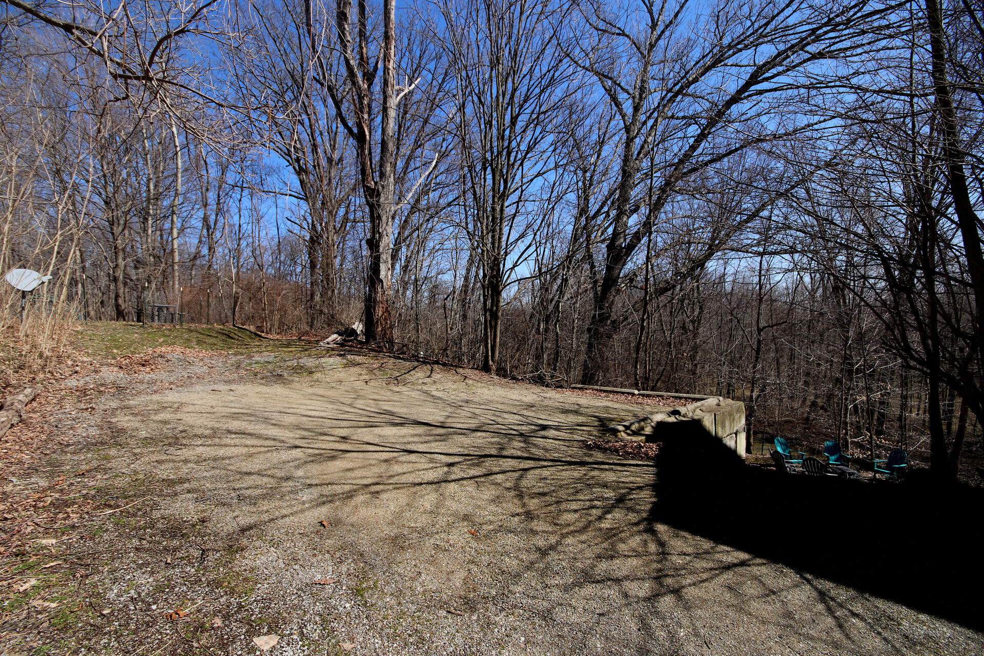 Wooded grounds at the property