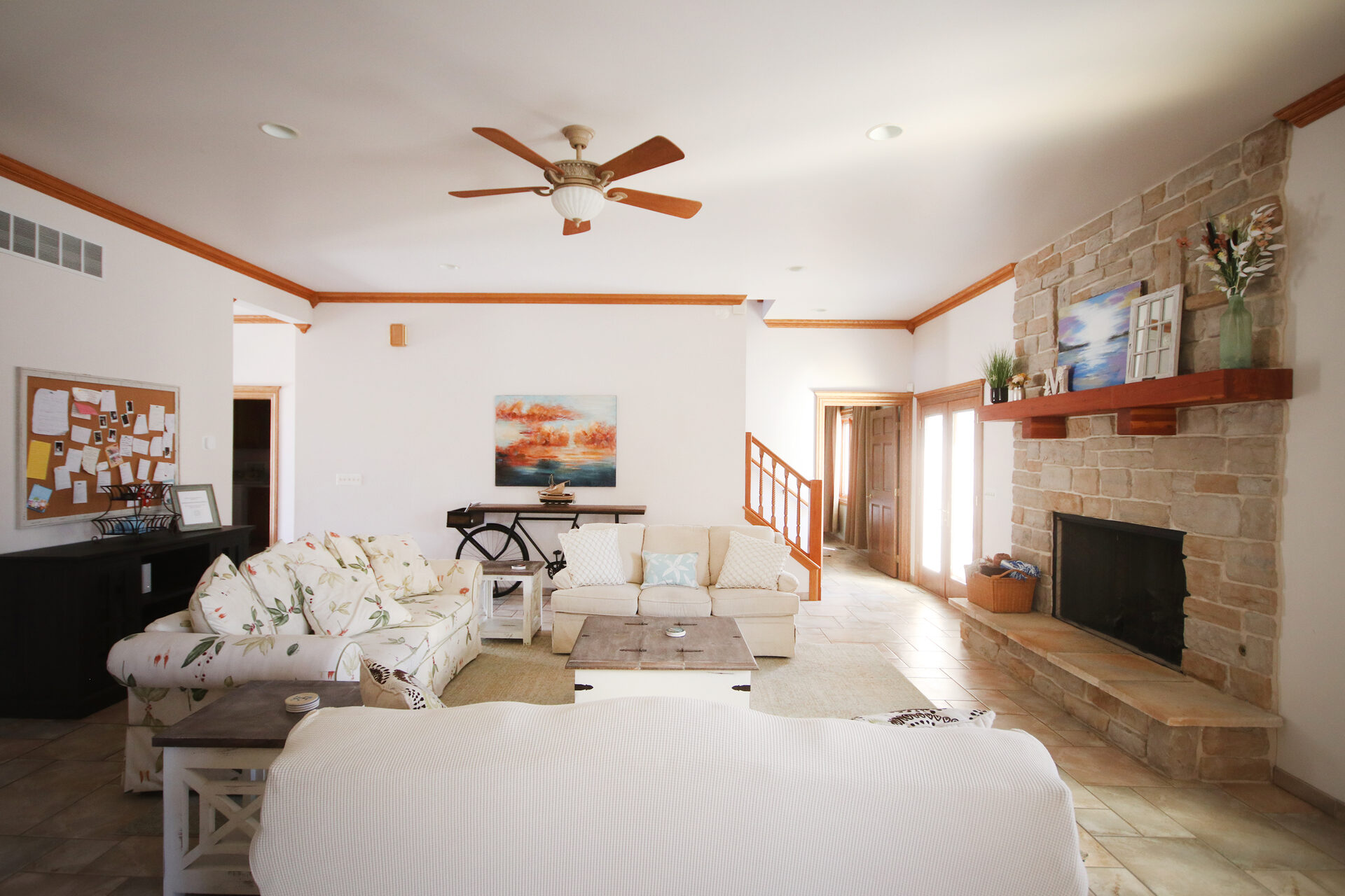 Sunlit lounge area