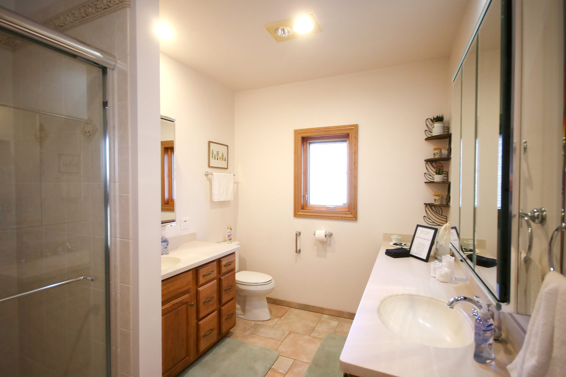Spa-style master bathroom