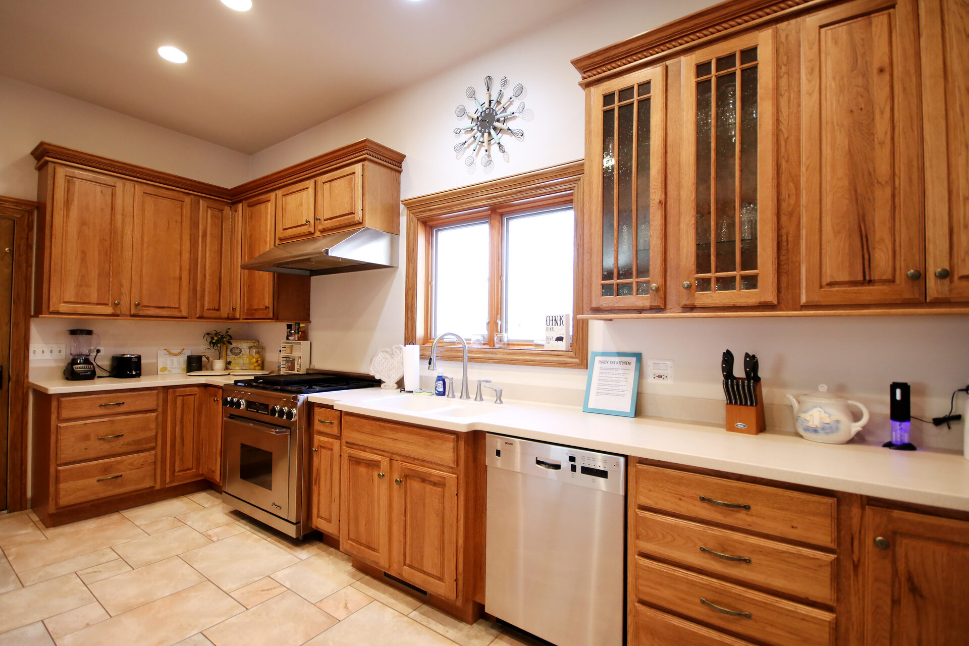 Chef's kitchen with gas range